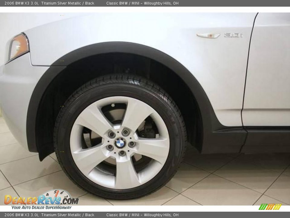 2006 BMW X3 3.0i Titanium Silver Metallic / Black Photo #24