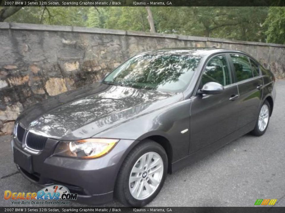 2007 BMW 3 Series 328i Sedan Sparkling Graphite Metallic / Black Photo #1