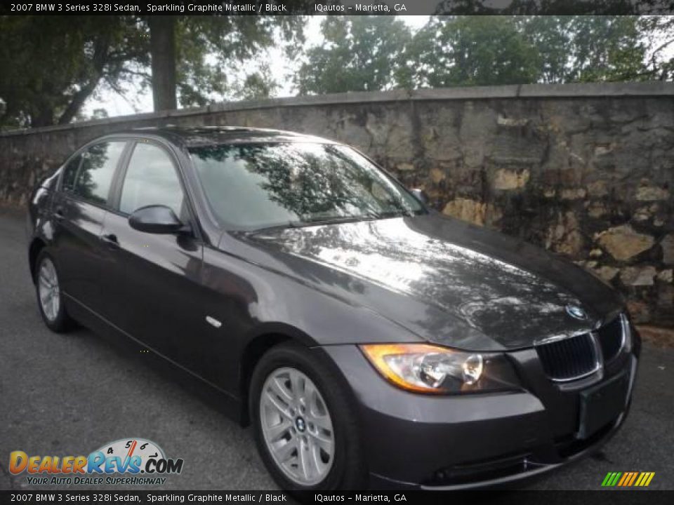 2007 BMW 3 Series 328i Sedan Sparkling Graphite Metallic / Black Photo #2
