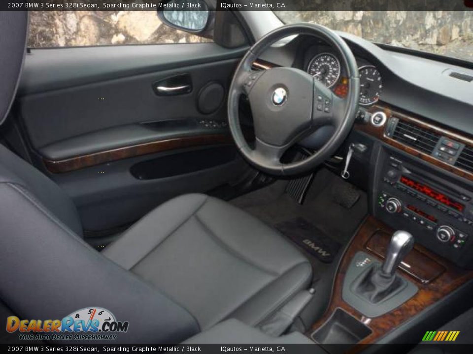 2007 BMW 3 Series 328i Sedan Sparkling Graphite Metallic / Black Photo #7