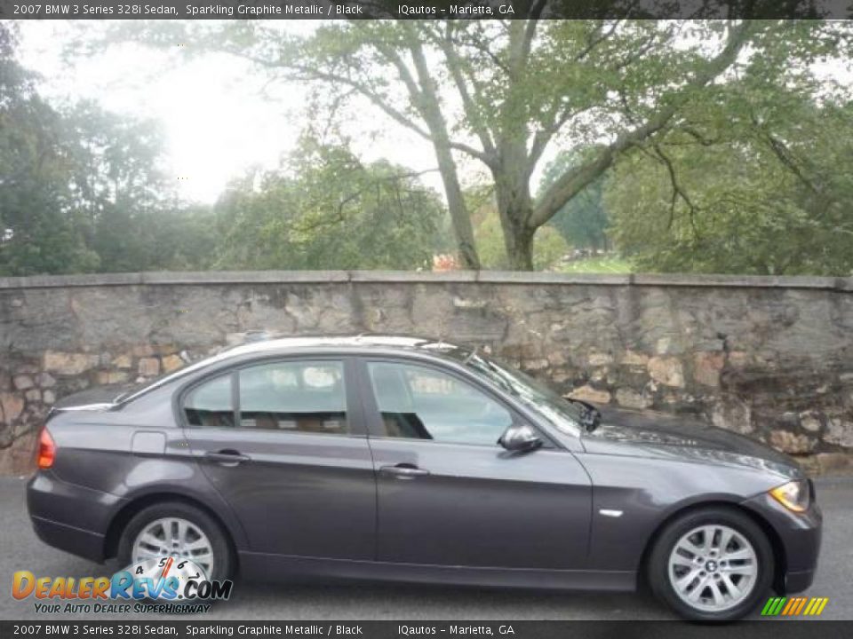 2007 BMW 3 Series 328i Sedan Sparkling Graphite Metallic / Black Photo #10