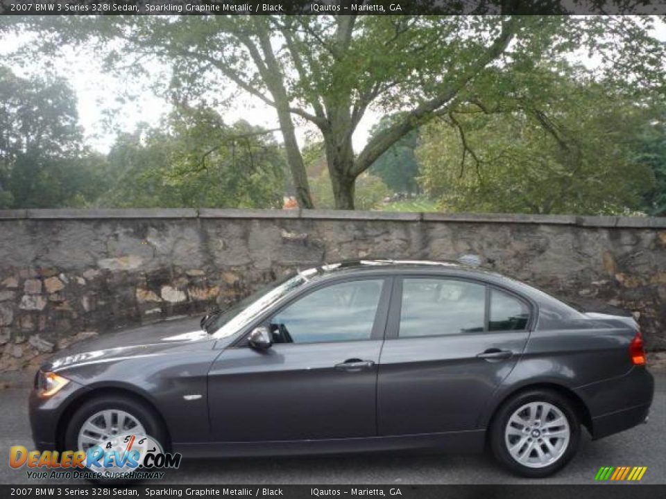 2007 BMW 3 Series 328i Sedan Sparkling Graphite Metallic / Black Photo #11
