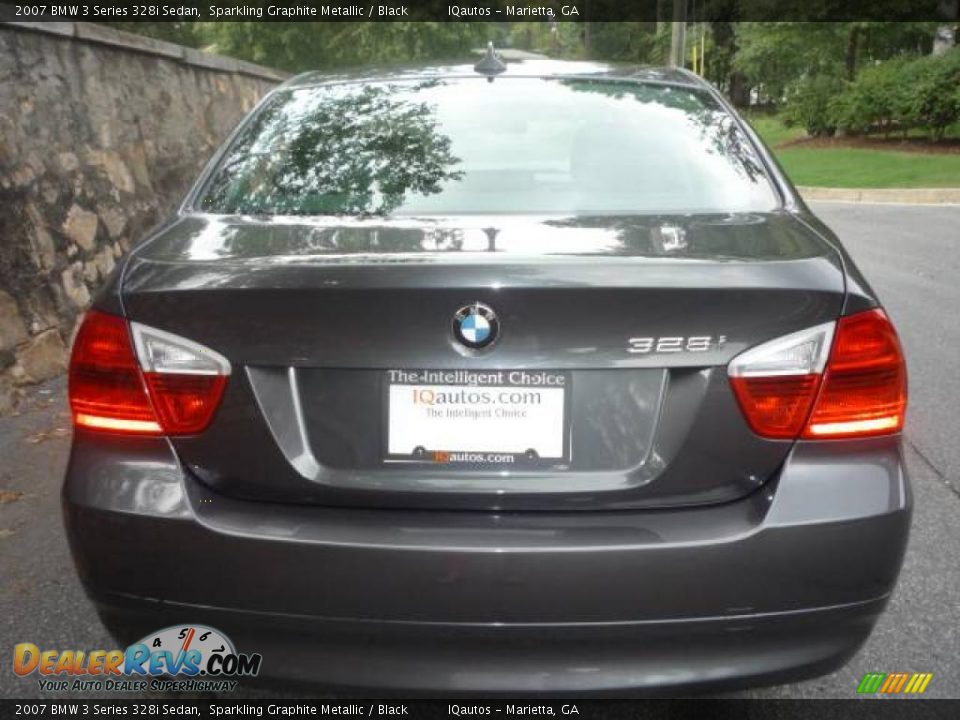 2007 BMW 3 Series 328i Sedan Sparkling Graphite Metallic / Black Photo #12