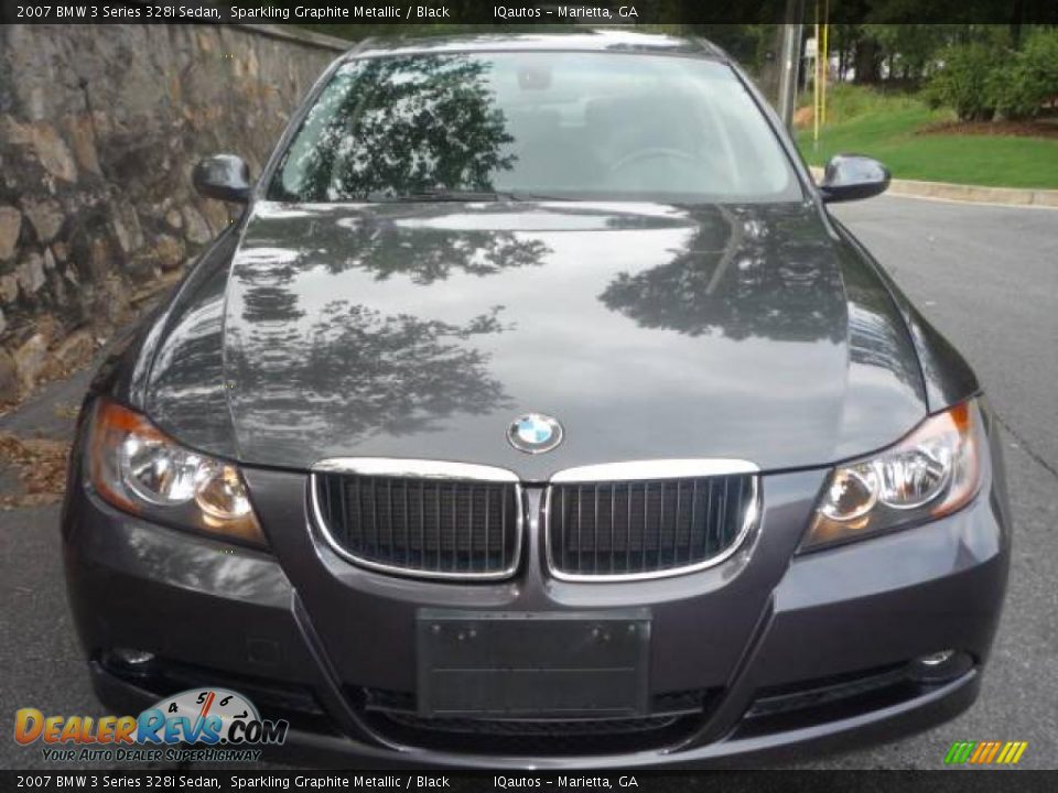 2007 BMW 3 Series 328i Sedan Sparkling Graphite Metallic / Black Photo #13