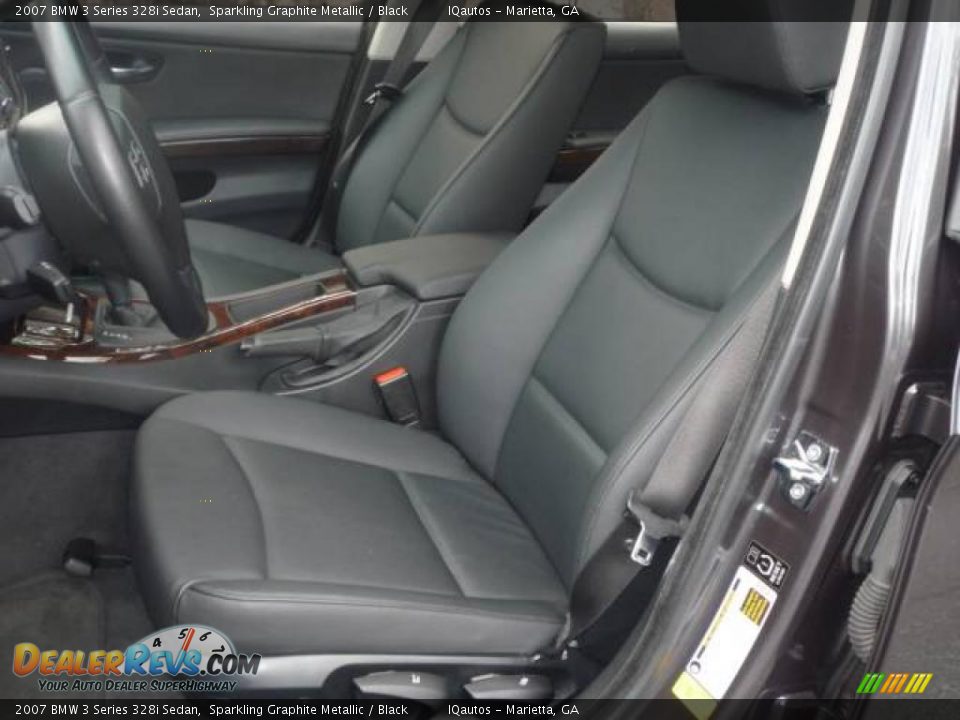 2007 BMW 3 Series 328i Sedan Sparkling Graphite Metallic / Black Photo #16