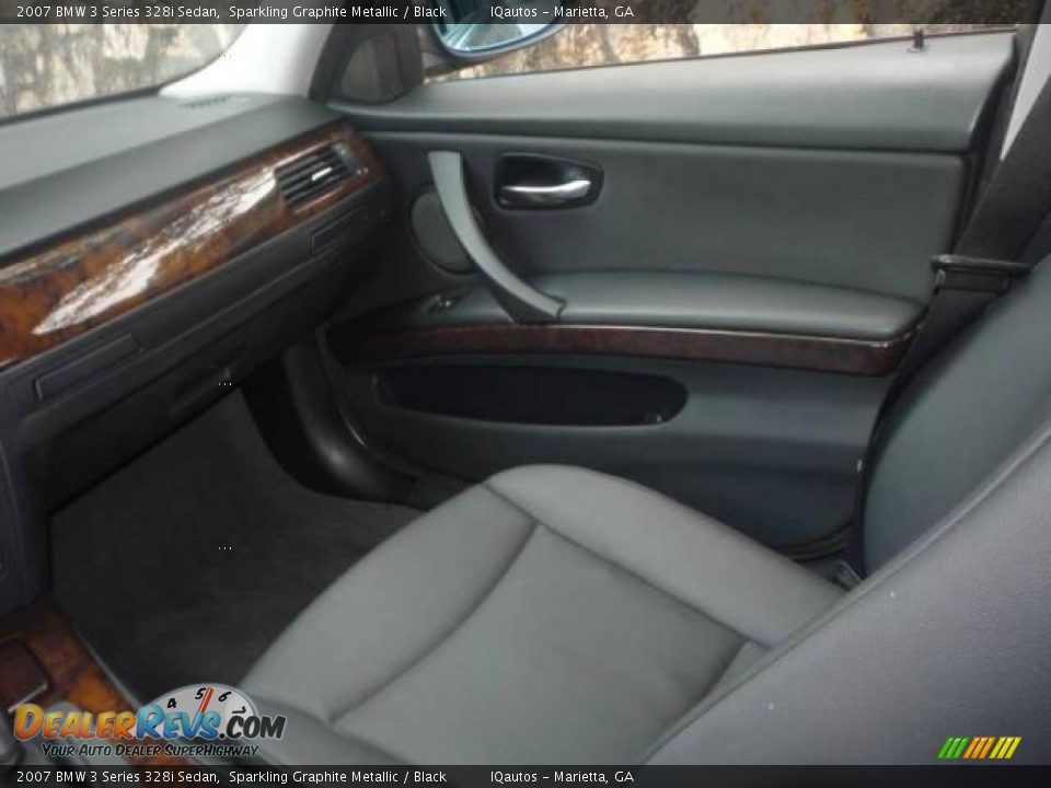 2007 BMW 3 Series 328i Sedan Sparkling Graphite Metallic / Black Photo #17