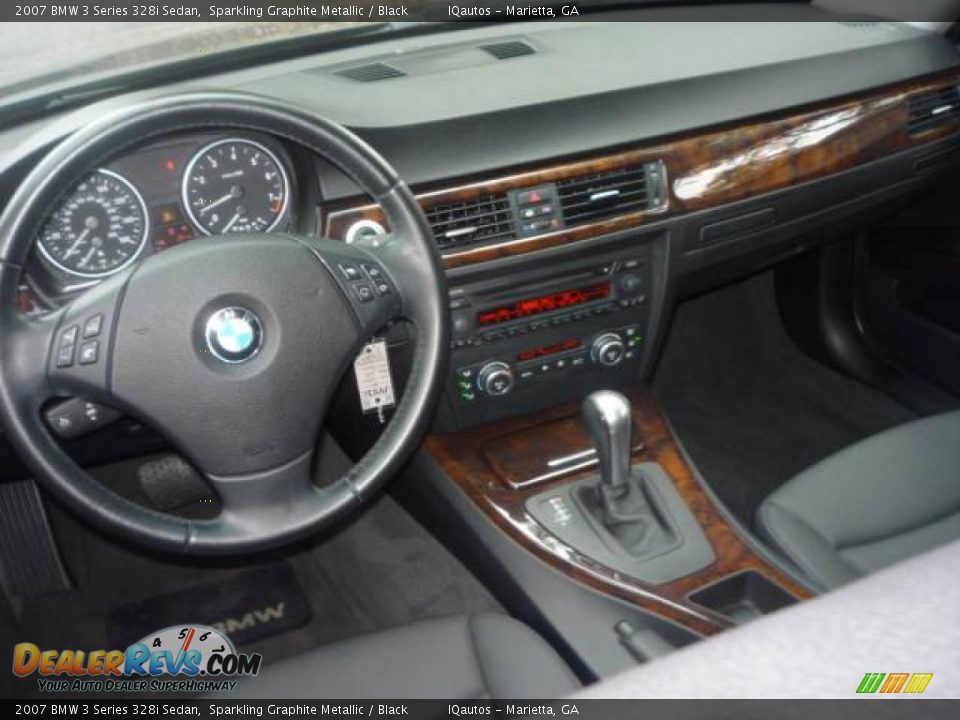 2007 BMW 3 Series 328i Sedan Sparkling Graphite Metallic / Black Photo #19