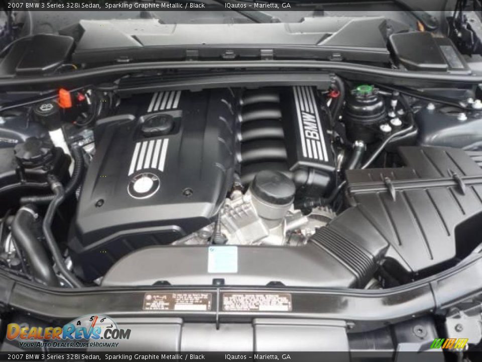 2007 BMW 3 Series 328i Sedan Sparkling Graphite Metallic / Black Photo #20