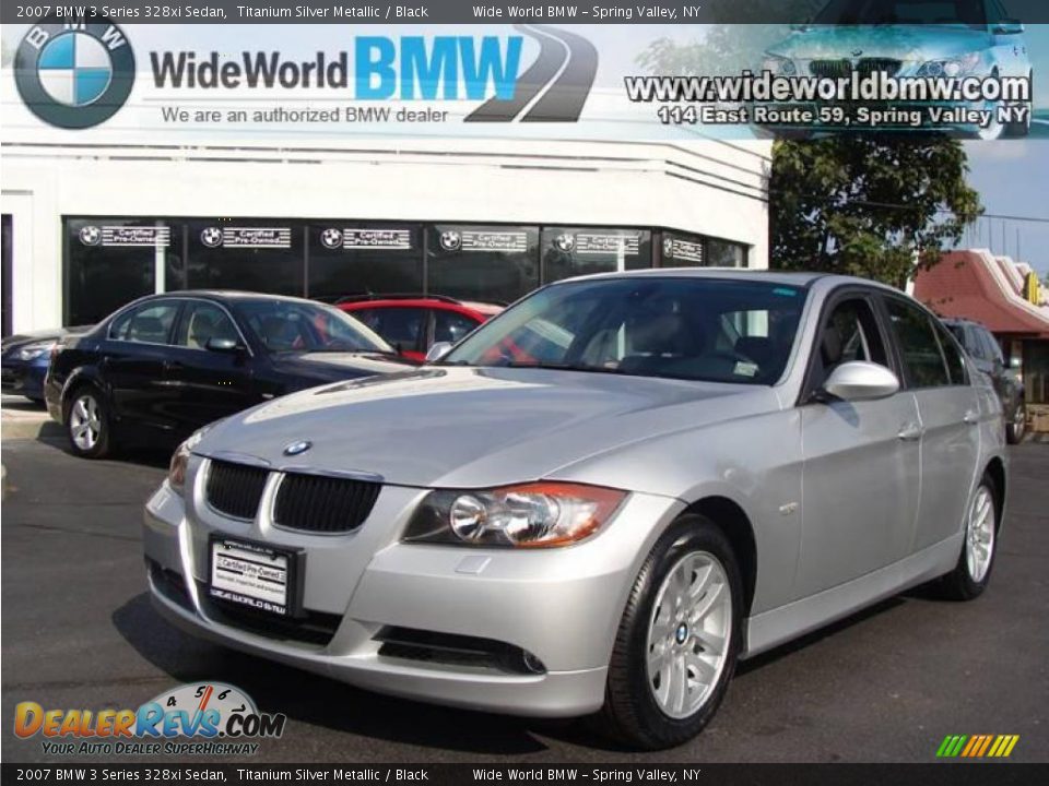 2007 BMW 3 Series 328xi Sedan Titanium Silver Metallic / Black Photo #1