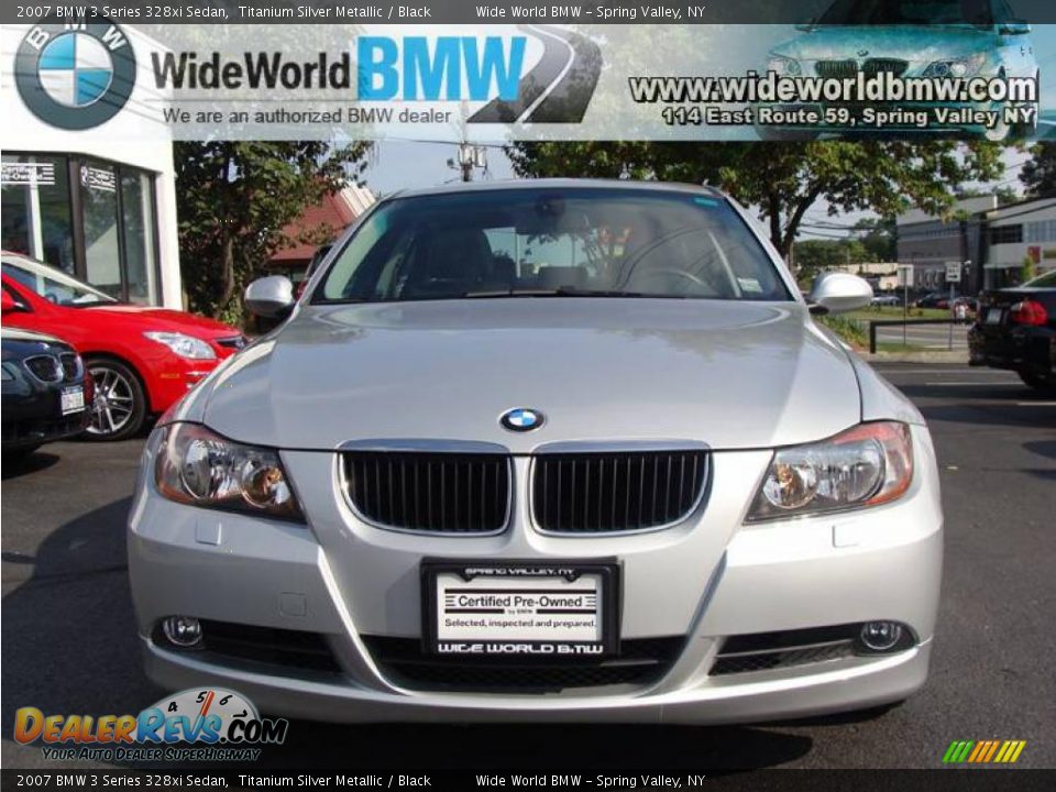 2007 BMW 3 Series 328xi Sedan Titanium Silver Metallic / Black Photo #2