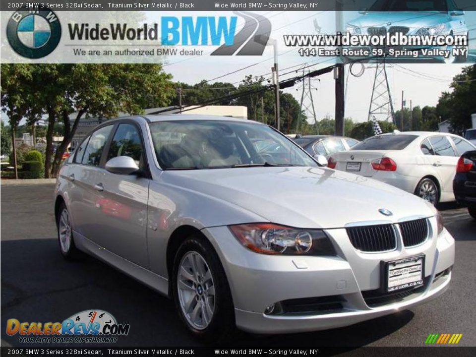 2007 BMW 3 Series 328xi Sedan Titanium Silver Metallic / Black Photo #3