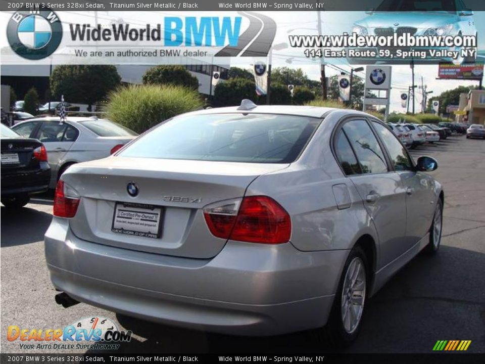 2007 BMW 3 Series 328xi Sedan Titanium Silver Metallic / Black Photo #4