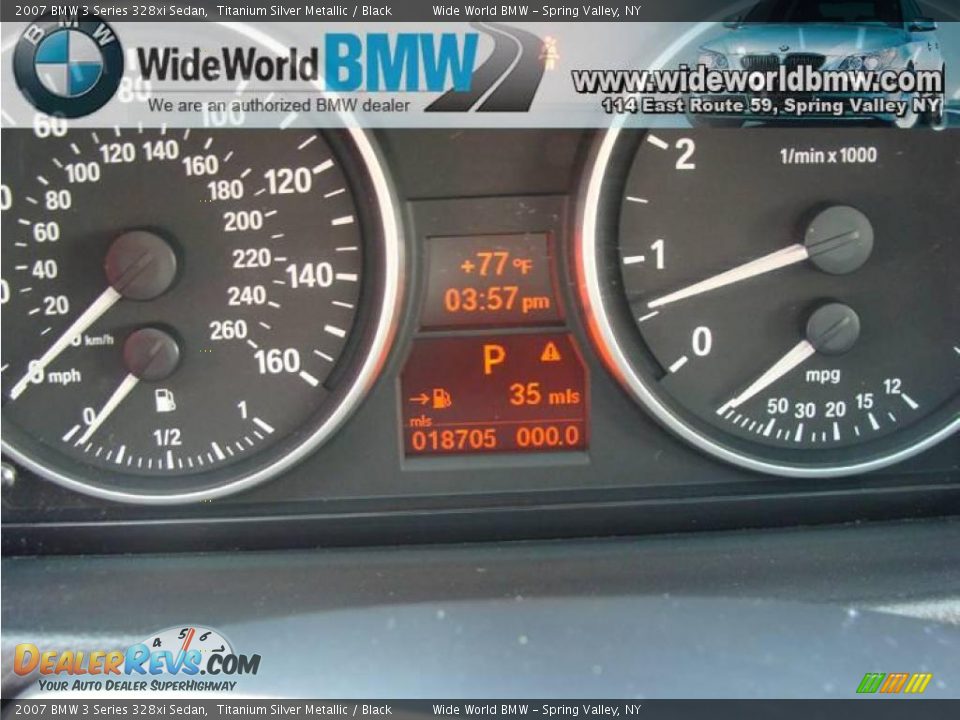 2007 BMW 3 Series 328xi Sedan Titanium Silver Metallic / Black Photo #14