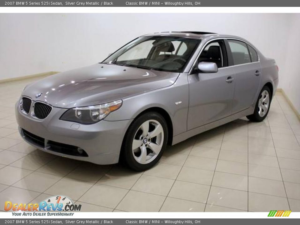 2007 BMW 5 Series 525i Sedan Silver Grey Metallic / Black Photo #3