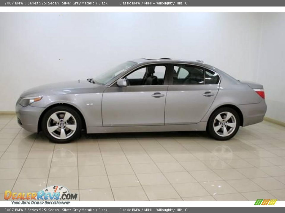 2007 BMW 5 Series 525i Sedan Silver Grey Metallic / Black Photo #4