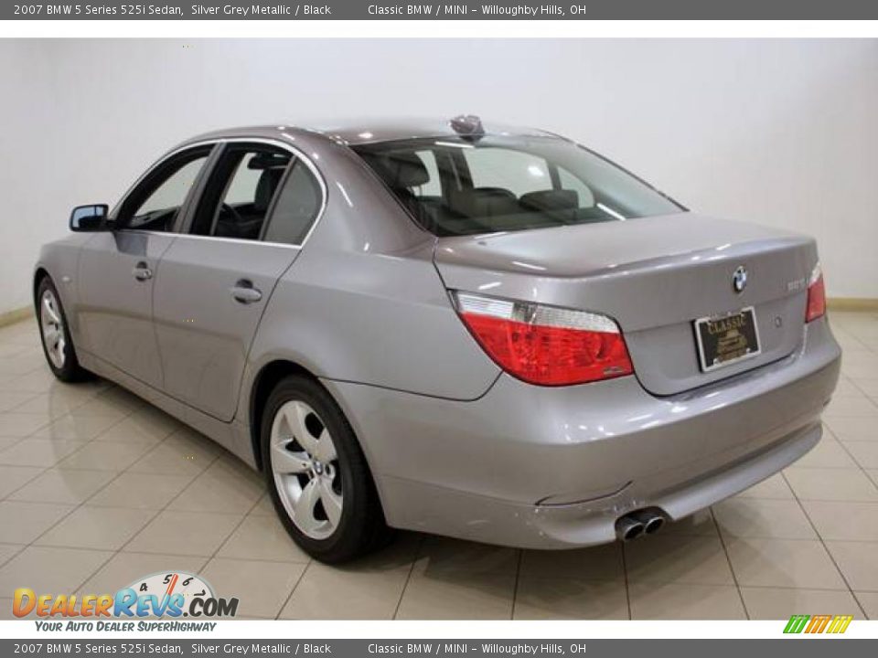 2007 BMW 5 Series 525i Sedan Silver Grey Metallic / Black Photo #5