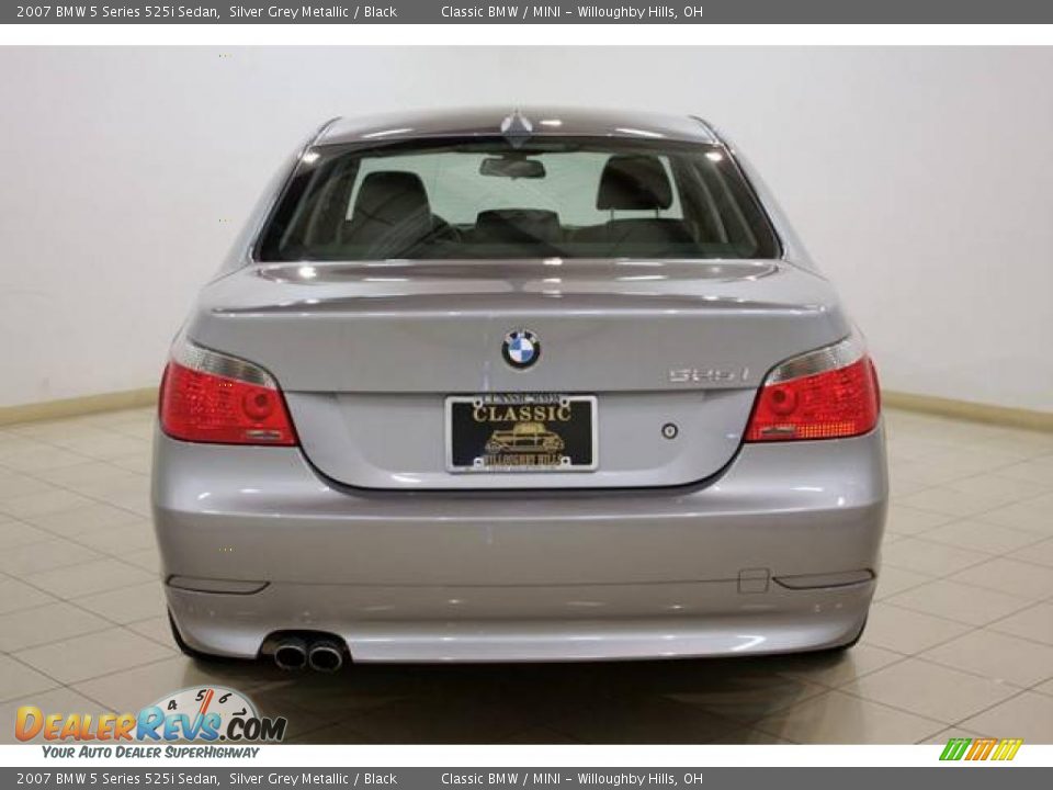 2007 BMW 5 Series 525i Sedan Silver Grey Metallic / Black Photo #6