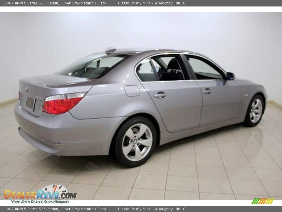 2007 BMW 5 Series 525i Sedan Silver Grey Metallic / Black Photo #7