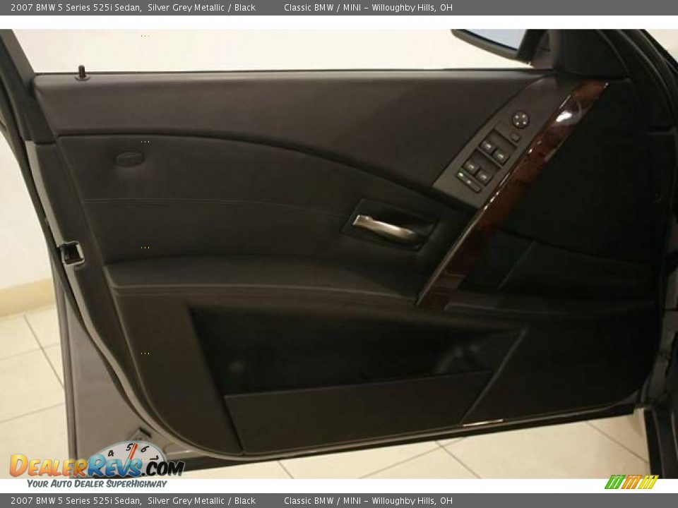 2007 BMW 5 Series 525i Sedan Silver Grey Metallic / Black Photo #8