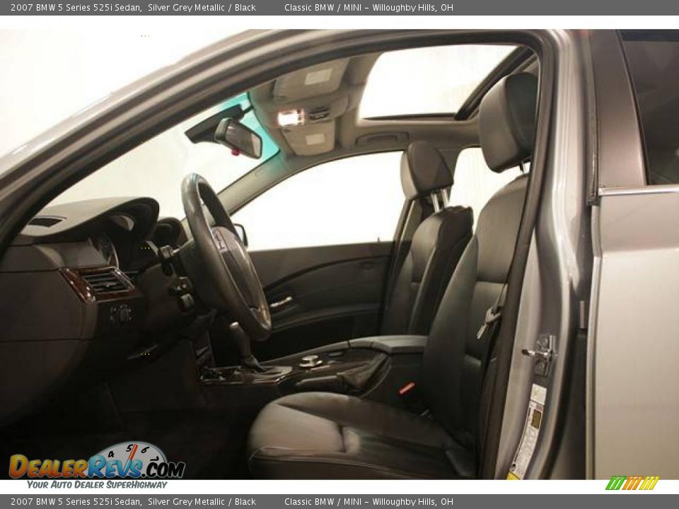 2007 BMW 5 Series 525i Sedan Silver Grey Metallic / Black Photo #10