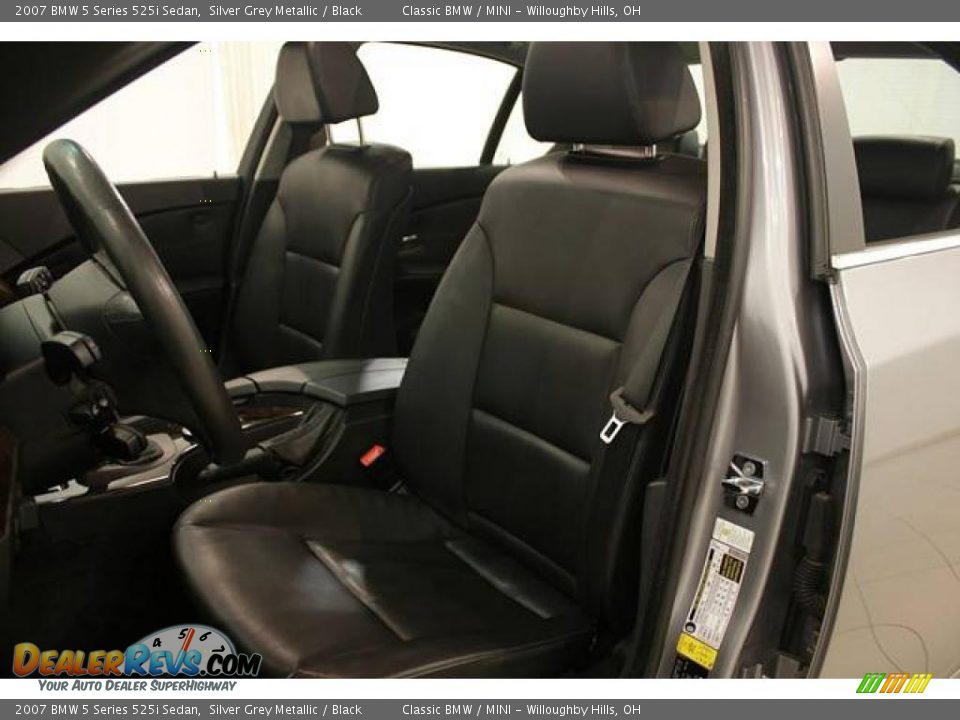 2007 BMW 5 Series 525i Sedan Silver Grey Metallic / Black Photo #11
