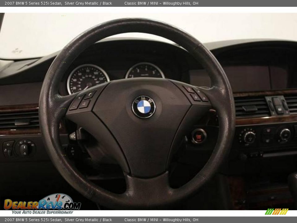 2007 BMW 5 Series 525i Sedan Silver Grey Metallic / Black Photo #12