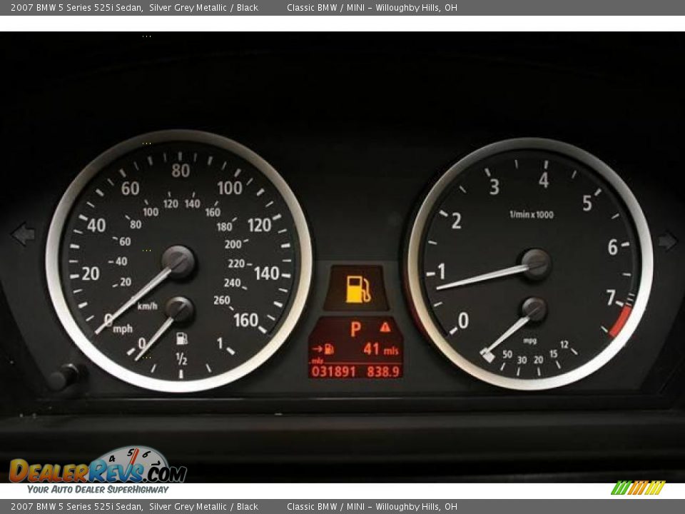 2007 BMW 5 Series 525i Sedan Silver Grey Metallic / Black Photo #13