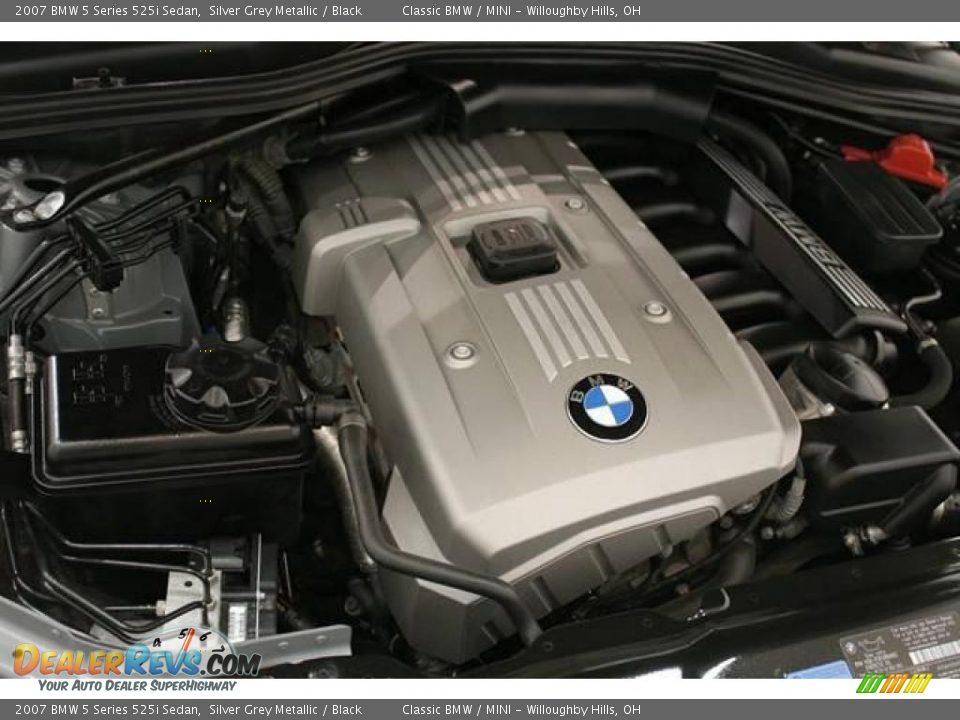 2007 BMW 5 Series 525i Sedan Silver Grey Metallic / Black Photo #23