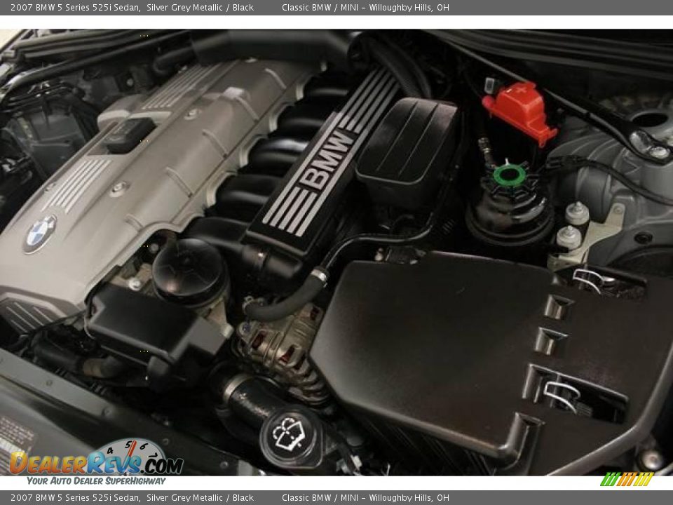 2007 BMW 5 Series 525i Sedan Silver Grey Metallic / Black Photo #24