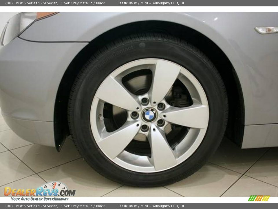 2007 BMW 5 Series 525i Sedan Silver Grey Metallic / Black Photo #25