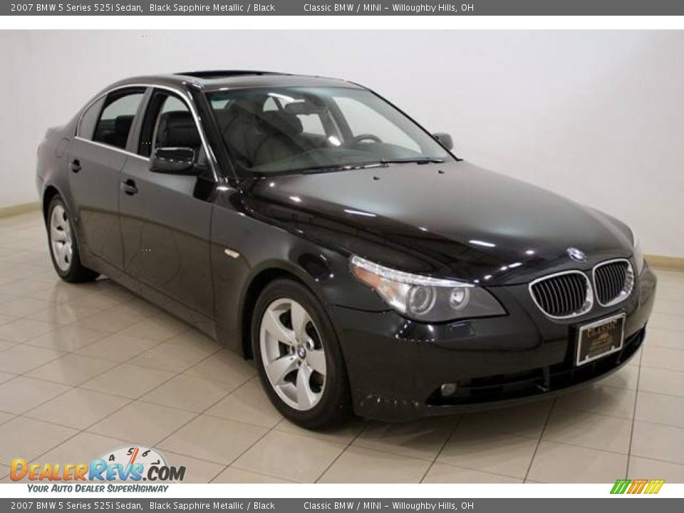 2007 BMW 5 Series 525i Sedan Black Sapphire Metallic / Black Photo #1
