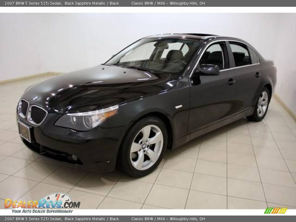 2007 BMW 5 Series 525i Sedan Black Sapphire Metallic / Black Photo #3