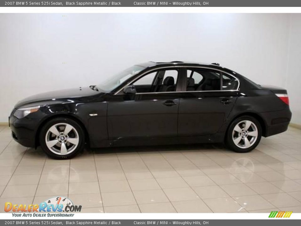2007 BMW 5 Series 525i Sedan Black Sapphire Metallic / Black Photo #4