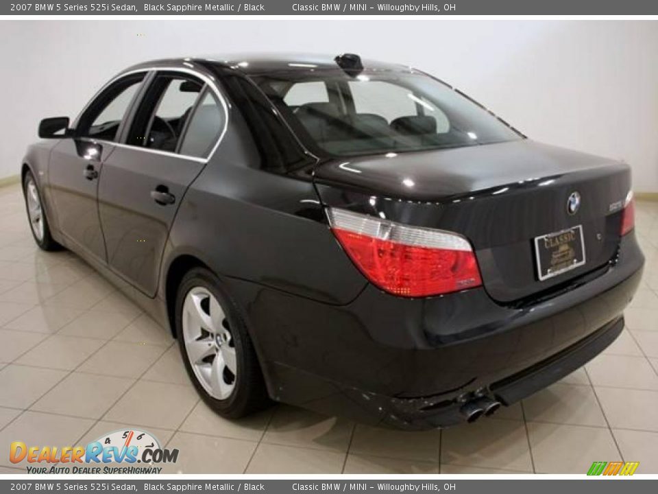 2007 BMW 5 Series 525i Sedan Black Sapphire Metallic / Black Photo #5