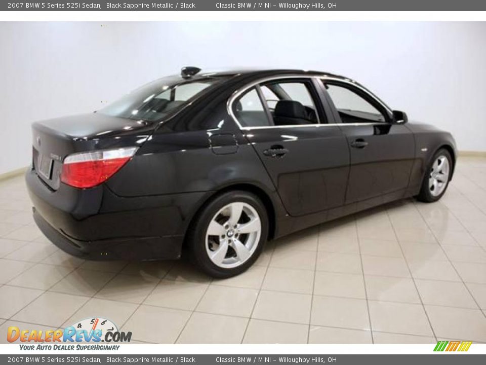 2007 BMW 5 Series 525i Sedan Black Sapphire Metallic / Black Photo #7