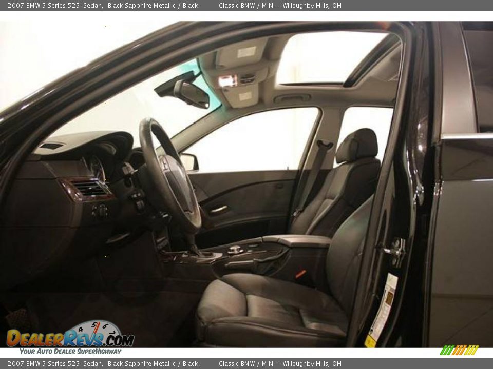 2007 BMW 5 Series 525i Sedan Black Sapphire Metallic / Black Photo #9