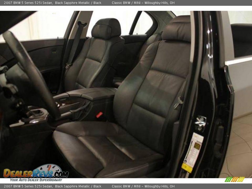 2007 BMW 5 Series 525i Sedan Black Sapphire Metallic / Black Photo #10