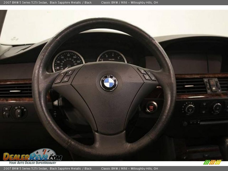 2007 BMW 5 Series 525i Sedan Black Sapphire Metallic / Black Photo #11