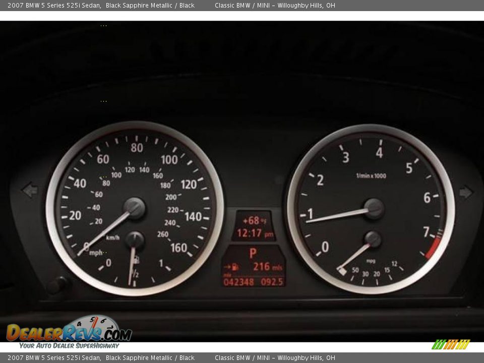 2007 BMW 5 Series 525i Sedan Black Sapphire Metallic / Black Photo #12
