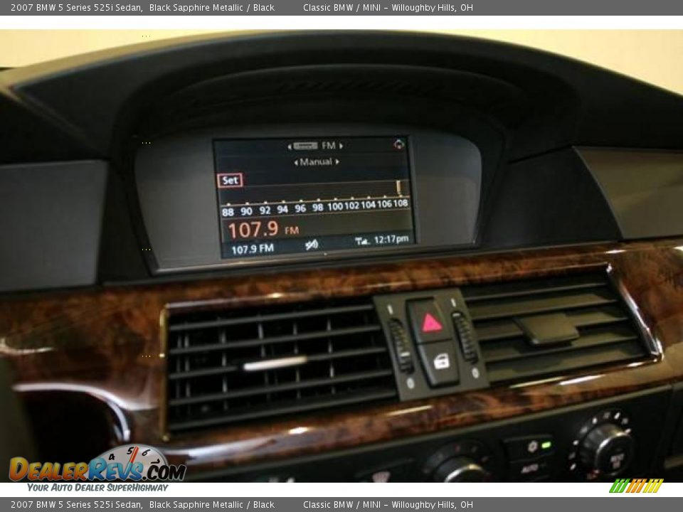 2007 BMW 5 Series 525i Sedan Black Sapphire Metallic / Black Photo #13