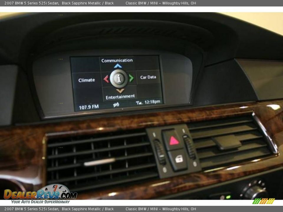 2007 BMW 5 Series 525i Sedan Black Sapphire Metallic / Black Photo #14