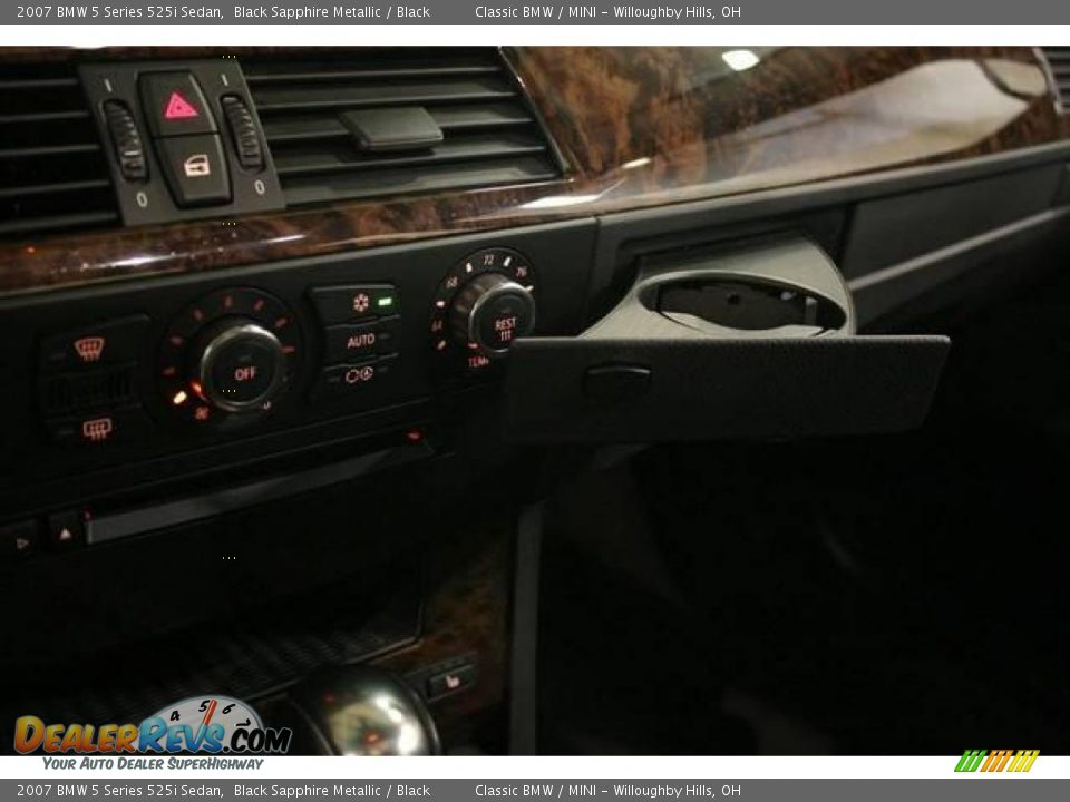 2007 BMW 5 Series 525i Sedan Black Sapphire Metallic / Black Photo #17