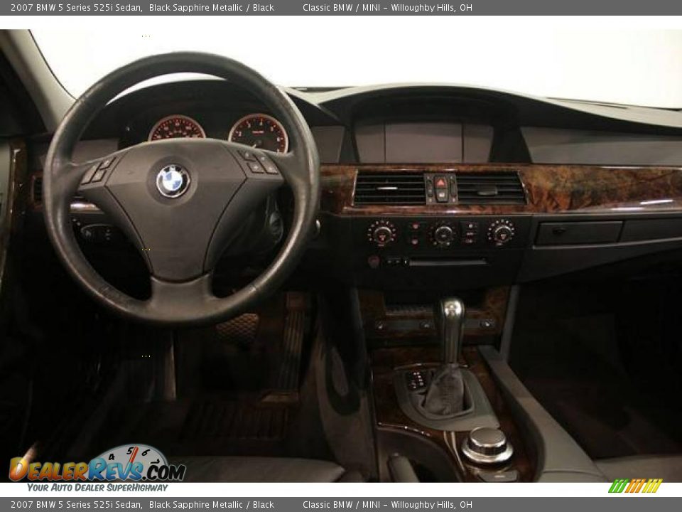 2007 BMW 5 Series 525i Sedan Black Sapphire Metallic / Black Photo #22