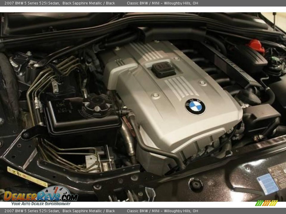 2007 BMW 5 Series 525i Sedan Black Sapphire Metallic / Black Photo #24