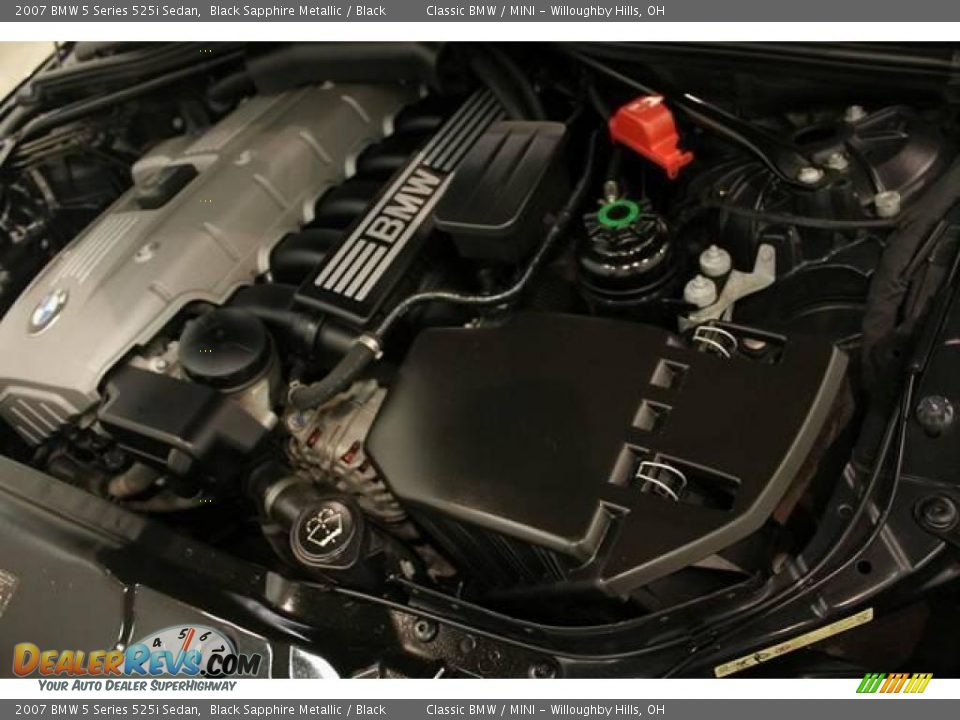 2007 BMW 5 Series 525i Sedan Black Sapphire Metallic / Black Photo #25