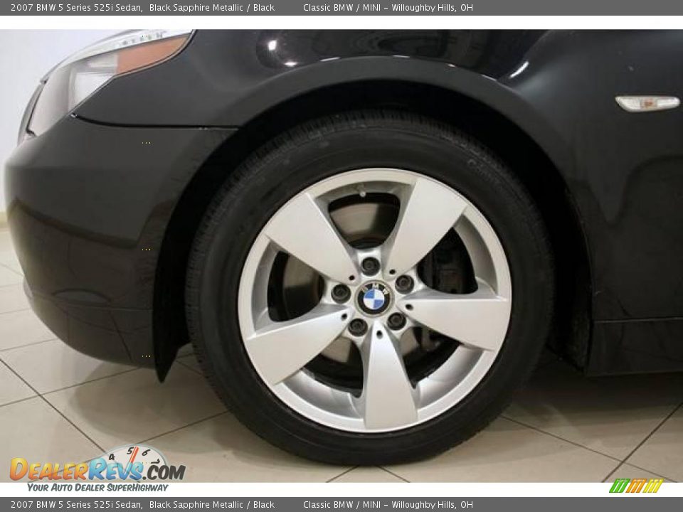 2007 BMW 5 Series 525i Sedan Black Sapphire Metallic / Black Photo #26