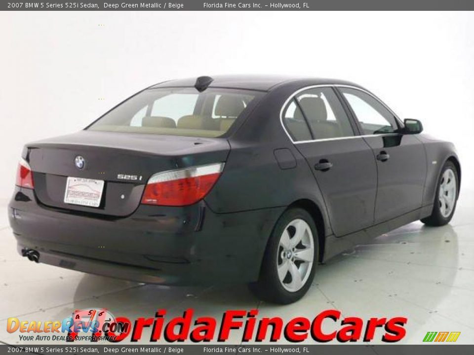 2007 BMW 5 Series 525i Sedan Deep Green Metallic / Beige Photo #2