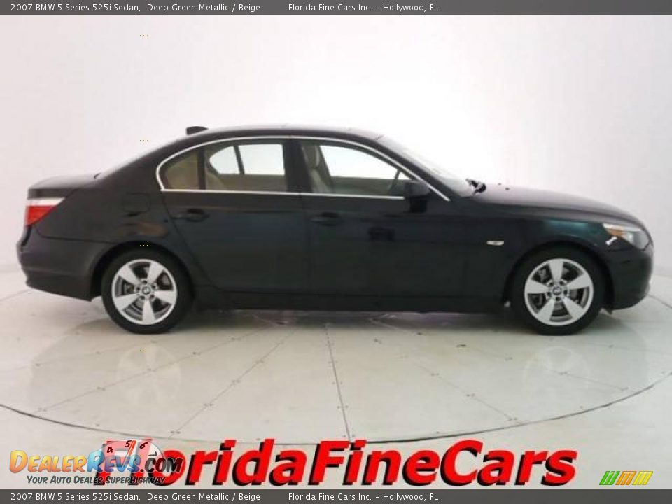 2007 BMW 5 Series 525i Sedan Deep Green Metallic / Beige Photo #4