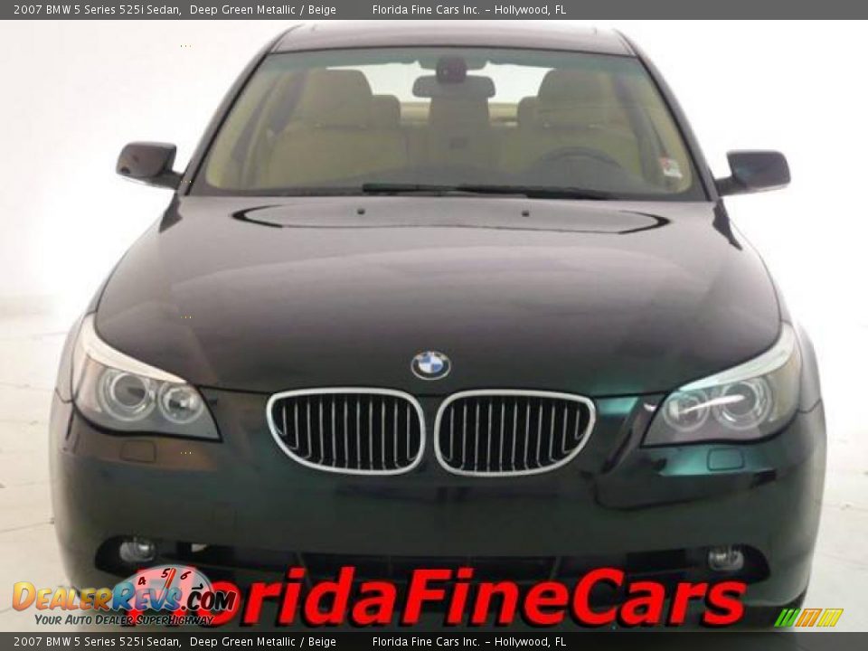 2007 BMW 5 Series 525i Sedan Deep Green Metallic / Beige Photo #5