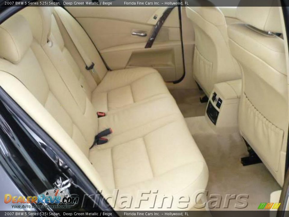 2007 BMW 5 Series 525i Sedan Deep Green Metallic / Beige Photo #14